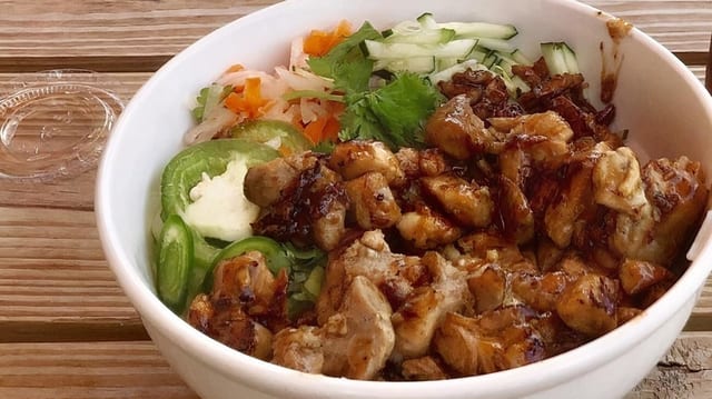 Lemongrass Pork Rice Bowl.
