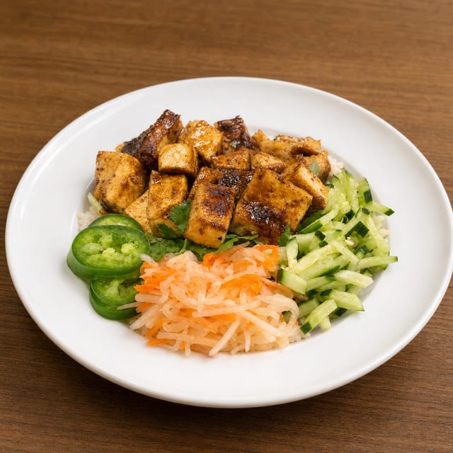 Lemongrass Tofu Rice Bowl.