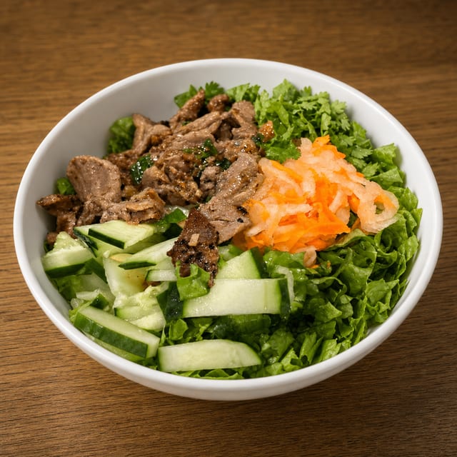 Lemongrass Beef Lettuce Bowl.