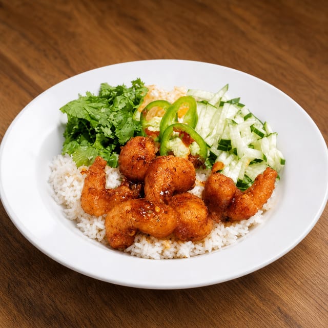Quinoa Shrimp Rice Bowl.