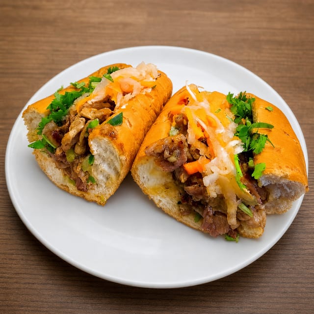 Lemongrass Beef Banh Mi.